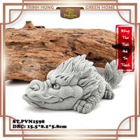 Tượng rồng thư thái đá sa thạch - trang trí tiểu cảnh,bán cạn, terrarium,bonsai