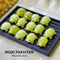 Tượng rùa đá ngoc pakis.tan xanh 8cm biểu tượng của trường thọ