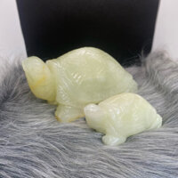 Tượng rùa đá ngọc pasritan đặt bàn làm việc, phòng khách dài 8cm, 15cm