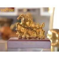 Tượng Song Mã Mạ Vàng 24k King Gold Art