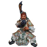 Tượng Sứ Quan Công Đọc Sách Cao 35cm