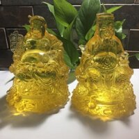 Tượng thần tài - ông địa cao 15 cm màu vàng  mang tài lộc,