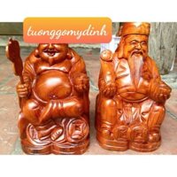 tượng thần tài thổ địa cao 25cm gỗ hương