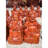 Tượng thần tài thổ địa gỗ hương 20cm - Đồ Gỗ Vinh