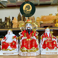 Tượng thần tài thổ địa RỒNG VIỆT, Tượng ông thần Phát màu đỏ gốm sứ cao cấp