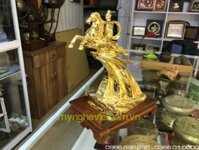 Tượng thánh gióng cao 35cm mạ vàng