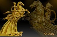 Tượng Thánh Gióng mạ vàng độc đáo