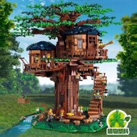 Tương thích Lego Bốn Mùa Cây Nhà Khối Xây Dựng Mô Hình Tự Làm Lắp Ráp Khối Xây Dựng Đồ Chơi Giáo Dục Khối Xây Dựng Mô Hình Bé Trai Bé Gái Quà Tặng