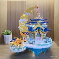 Tương thích Lego Cung điện Quảng Sơn Khối xây dựng Cô gái Loạt Đồ chơi giáo dục lâu đài lắp ráp khó cho bé trai Quà tặng sinh nhật