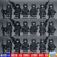 Tương thích Lego Ghost SWAT Minifigure Cảnh sát Quân đội Lực lượng đặc biệt Bé trai Khối xây dựng lắp ráp Mô hình nhỏ Đồ chơi trẻ em