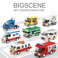 Tương Thích Lego Lắp Ráp Hạt Nhỏ Khối Xây Dựng Ô Tô Trẻ Em Hoạt Hình Cảnh Sát Ô Tô Bé Trai Hội Thành Phố Đồ Chơi Giáo Dục20250312