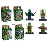 Tương thích Lego Teenage Mutant Ninja Turtles có giấy dán Ván trượt cho bé trai quà tặng hình ảnh đẹp trai lắp ráp hình khối đồ chơi I20M