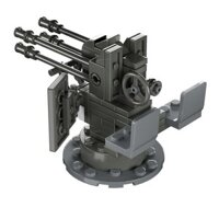 Tương thích Lego Thế chiến II Minifigure Vũ khí Quân đội Grenade Pháo chống đâm Pháo giáo dục Khối xây dựng Mô hình Đồ chơi lắp ráp 0108
