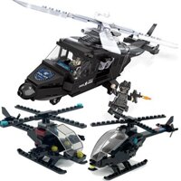 Tương thích Lego Trực Thăng Máy Bay Tiêm Kích Cảnh Sát Minifigures Hạt Nhỏ Lắp Ráp Khối Xây Dựng Đồ Chơi Bé Trai Trẻ Em 2.22