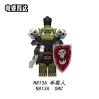 Tương thích mới với người Cổ Đại Hiệp Sĩ nửa Orc Quân Đoàn bên thứ ba MOC Lắp ráp khối gỗ Đồ chơi N813A