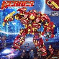 Tương thích với các khối xây dựng LEGO Iron Man Anti-Hulk Mech Armor Xếp hình Robot Đồ chơi lắp ráp