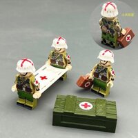 Tương thích với các khối xây dựng Lego Chiến tranh thế giới II Nhân vật nhỏ Quân đội Đức Quân đội Cứu hộ Nhân vật nhỏ Lắp ráp Đồ chơi trẻ em 2.24