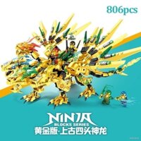 Tương thích với các khối xây dựng ma ninja mới của Lego biến dạng robot rồng mecha bé trai lắp ráp đồ chơi giáo dục
