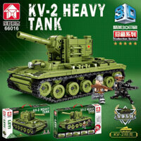 Tương thích với các khối xây dựng Lego Xe tăng hạng nặng của Nga KV-23D Mô hình ba chiều Bé trai Đồ chơi lắp ráp Xe bọc thép quân sự