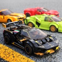 Tương thích với các khối xây dựng Lego các hạt nhỏ đồ chơi lắp ráp xe ô tô cậu bé xếp hình Lamborghini giác ngộ xe đua