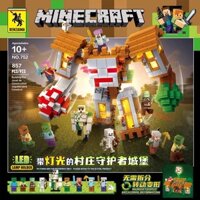 Tương thích với các viên gạch LEGO Làng Minecraft Lâu đài Người bảo vệ Tuyết với Đồ chơi lắp ráp Bả