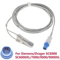 Tương thích với cảm biến Spo2 của Siemens / Drager Medical SC6000 SC6000XL SC6002XL SC7000 SC8000 SC9000 SC9000XL Màn hình 7pin Người lớn / Trẻ em / Sơ sinh / Ngón tay / Tai Cáp thăm dò oxy 3m.