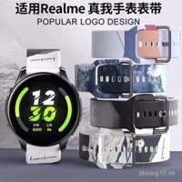 Tương thích với dây đeo đồng hồ thông minh Realme Watch T1 S/Pro, dây đeo silicone in hình 2Pro, dây đeo thay thế cá nhân hóa 2022, phụ kiện thể thao thời trang nam nữ từ Milan sáng tạo