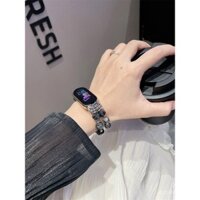 Tương thích với dây đeo đồng hồ thông minh Xiaomi 8/8Pro, vòng đeo tay thông minh Mi 7/7Pro, dây đeo nhỏ MI3/4/5/6, NFC, vòng tay phổ thông, vòng tay hạt obsidian handmade cho phụ nữ