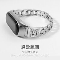 Tương thích với dây đeo Xiaomi Mi Band 5/6, dây đeo kim loại phiên bản NFC Xiaomi Mi Band 3/4, dây đeo thay thế bằng thép không gỉ, dây đeo thể thao thông minh cho đồng hồ thế hệ thứ 4, thứ 5 và thứ 6, dây đeo thép unisex thời trang cá nhân