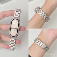 Tương thích với dây đeo Xiaomi Mi Band 8, 9, 7, 6, Smart 5, Band 4 cho nam và nữ, 3, ba hạt kim loại, sáu, bảy, tám, chín, đồng hồ phiên bản NFC, dây đeo thay thế, phụ kiện vỏ bảo vệ cao cấp Yunding Chuangxiang
