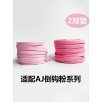 Tương thích với dây giày Nike AJ1 Mid Black Mocha Reverse Hook Pink cho phụ nữ, dây giày chính hãng AJ46 Goddess Panda Flat Cherry Blossom Pink