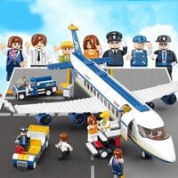 Tương thích với đồ chơi khối Lego cho bé trai, lắp ráp máy bay chiến đấu, tên lửa, trực thăng, sân bay, trạm hàng không