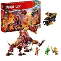 Tương thích với đồ chơi lắp ráp khối lắp ráp LEGO Ninjago Lava Raptor cho bé trai