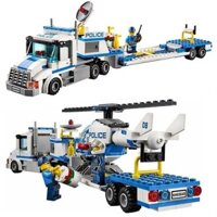 Tương thích với Đội vận chuyển trực thăng cảnh sát Lego 60049 Cảnh sát Mobile Command Center Khối xây dựng lắp ráp đồ chơi Xe 35.1