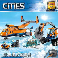 Tương thích với dòng LEGO City Polar Adventure máy bay tiếp tế Bắc Cực đồ chơi khối xây dựng cho trẻ em