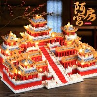 Tương thích với gạch LEGO Cung điện Epang xây dựng theo phong cách cổ xưa Tử Cấm Thành khó khăn và