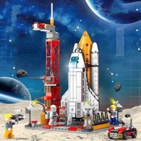 Tương thích với gạch LEGO Tên lửa hàng không của một chiếc tàu con thoi Đồ chơi của trẻ em Giáo dục lắp ráp đồ chơi