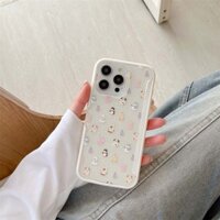 Tương thích với iPhone 16Pro Max 15Pro Max 13 14ProMax dễ thương thạch mèo lật khung tản nhiệt Vỏ điện thoại trong suốt bìa cứng