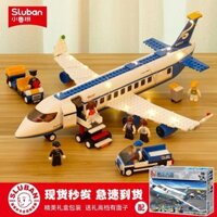 Tương thích với khối xây dựng Lego Máy bay máy bay cỡ lớn Đồ chơi trẻ em Bé trai Bé gái Lắp ráp giáo dục Airbus 2.22