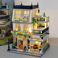 Tương thích với Khối xây dựng hạt Lego Xây dựng Quan điểm đường phố Ngôn ngữ hoa Cung điện Sân vườn Khách sạn Đồ chơi lắp ráp giáo dục Quà tặng