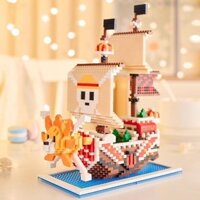 Tương thích với khối xây dựng LEGO One Piece, đồ chơi khối xây dựng hạt vi mô giáo dục Thousand Sunny