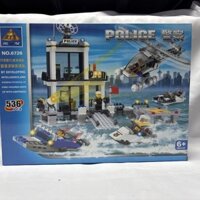 Tương thích với Khối xây dựng Lego Đồ chơi trẻ em Trạm cảnh sát Lắp ráp Câu đố City Boy Series Quà tặng 2.20