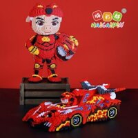 Tương thích với khối xây dựng Piggy Hero, đồ chơi giáo dục lắp ráp, khối xây dựng Ninjago, đồ chơi trẻ em, xe đua Piggy Hero