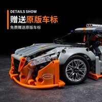 Tương thích với khối xây dựng Lego K hộp Porsche 911RSR Audi R8 xe thể thao bé trai lắp ráp cơ khí