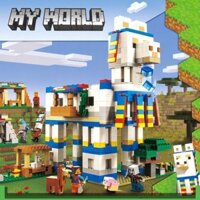 Tương thích với Làng Alpaca bằng gạch LEGO Minecraft