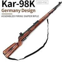 Tương thích với LEGO 95 khối lắp ráp súng đồ chơi kiểu quân sự AK-47 có thể bắn gà 98K