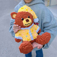Tương thích với Lego Bộ Đồ Ngủ Phong Cách Mới Gấu Bông Giáo Dục Trẻ Em Lắp Ráp Đồ Chơi Series Khối Xây Dựng Hạt Nhỏ