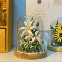 Tương thích với LEGO các hạt nhỏ bó hoa vĩnh cửu đồ chơi lắp ráp bé gái khối xây dựng chậu hoa Quà tặng sinh nhật Ngày L