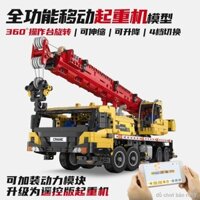 Tương thích với Lego cần cẩu lắp ráp khó khăn khối xây dựng ô tô điều khiển từ xa kỹ thuật mô hình giáo dục đồ chơi cậu