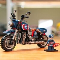 Tương thích với LEGO Captain America Xe máy Iron Man Marvel Avengers